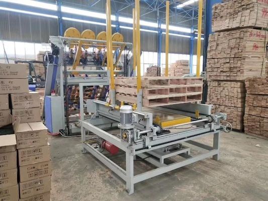 AWPN 1300 Automatic Wood Pallet Making Machine With Automatic Feeding And Stacking