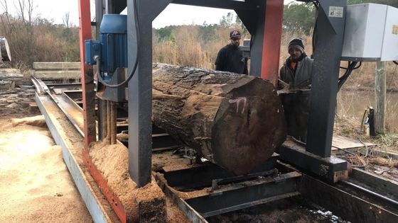 Horizontal Cutting Chainsaw Sawmill 2m Width Portable Chain Saw Mill