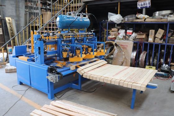 Automation European Pallet Legs Nailing Machine Wood Pallet Foot Pier Automatic Nailing Machine