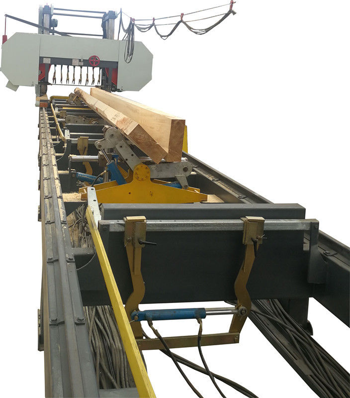 Latest hydraulic horizontal wood band sawmill large size wood cutting horizontal band sawmill
