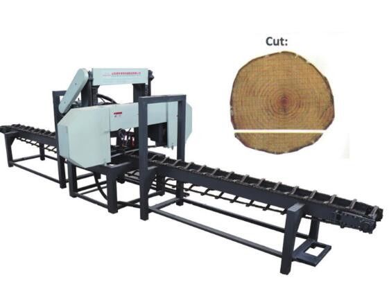 Horizontal Wood Band Saw Industrial Sawmill Equipment For 500mm Dia Log