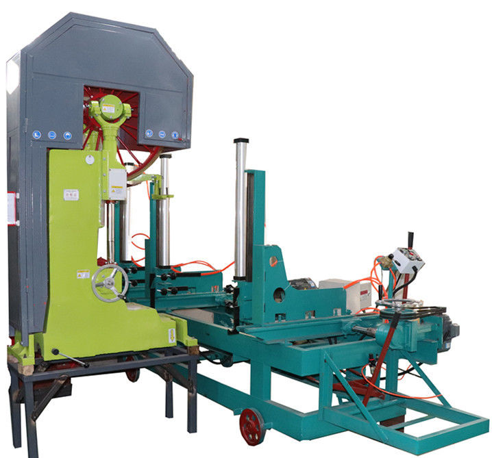 42'' Log wood cutting Vertical band bandsaw saw mill machine with electric carriage
