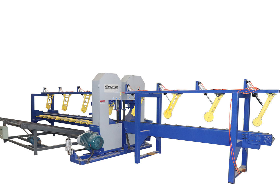 Double Heads Vertical Bandsaw Sawmill Wood Band Saw Slabber Mill Machine