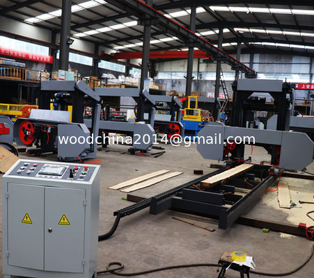 1000mm 1300mm Wood Portable Sawmill Electric Horizontal Bandsaw Band Saw Mill with inverter feeding