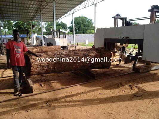 디아 2500mm CNC 수평 자동 목재 밴드톱 기계 밴드톱 아프리카 로그 절단