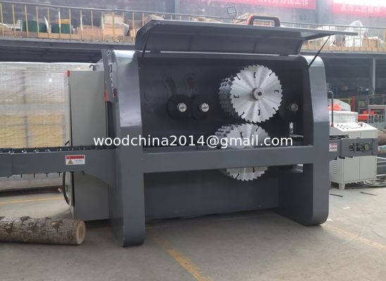 둥근 로그 목재 다중 복수 블레이드 리프 톱 wWood Cutting Saw Machine