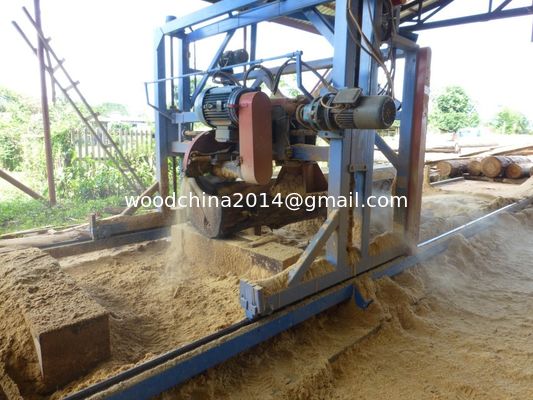 목재 작업에 대한 완전 자동 CNC 제어 장치와 함께 쌍둥이 원형 블레이드 sawmill