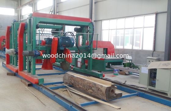 목재 작업에 대한 완전 자동 CNC 제어 장치와 함께 쌍둥이 원형 블레이드 sawmill