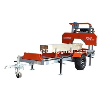 9HP Gasoline Engine Portable Horizontal Band Sawmill Diesel Mobile Band Sawmill