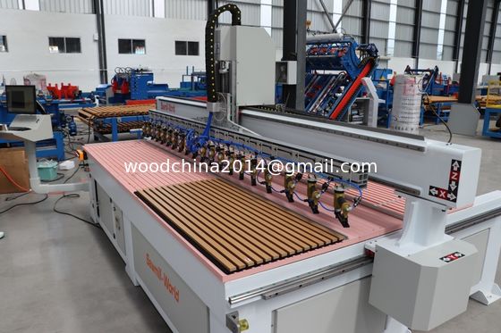 MDF 벽 패널 천장 음질 맞춤형 2400-3000mm 음향 패널 나일링 머신