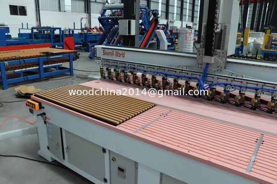 MDF 벽 패널 천장 음질 맞춤형 2400-3000mm 음향 패널 나일링 머신
