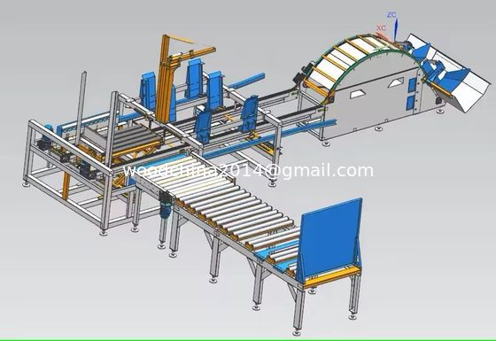 목재판 목재 스파킹 기계 자동 팔레트 목재 보드 운송 스파커 기계