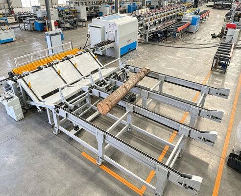 고효율 통나무 멀티 립쏘 생산 라인 | 250-500mm 대구경 목재 가공 공장 | 120m³/8h 용량
